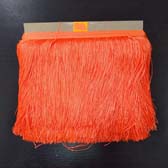 Vágott végű neon színű rojt 20 cm hosszú - HOT RED